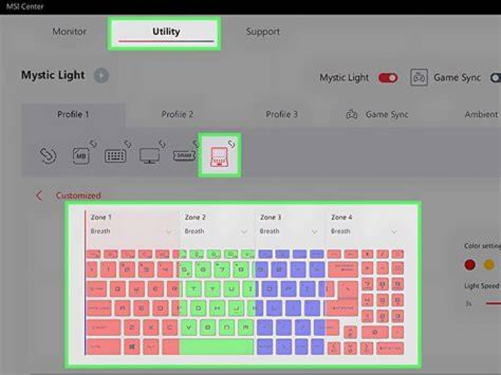 How can I change the lighting on my keyboard?