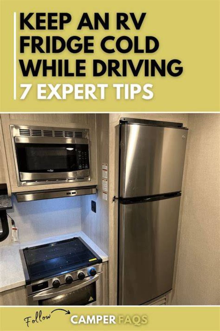 How do I keep my fridge cold in the camper while traveling?