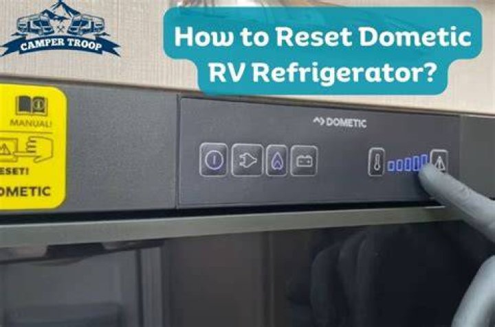 How do I reset my Dometic refrigerator in my RV?