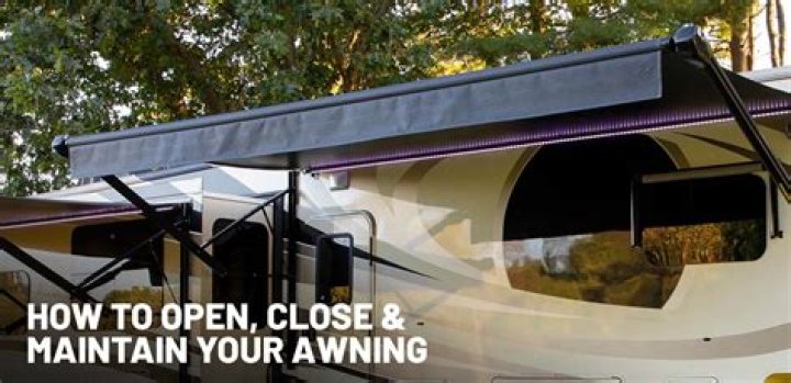 How do I unlock my RV awning?