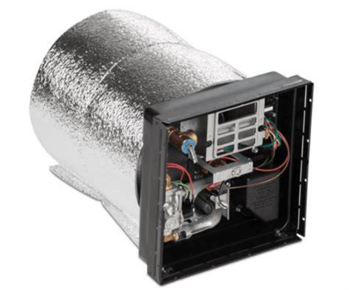 How do you replace a propane hot water heater in an RV?