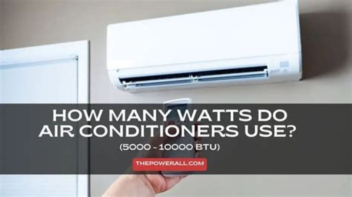 How many watts does a 13 500 BTU RV air conditioner use?