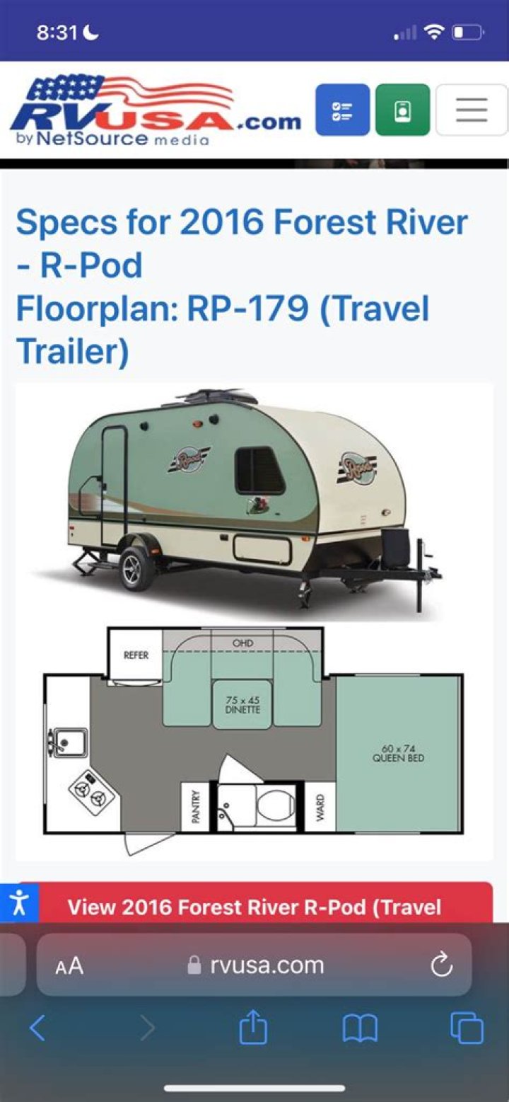 Is the forest river your pod 179 for sale?