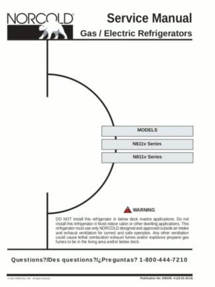 What is the service manual for a Norcold refrigerator?
