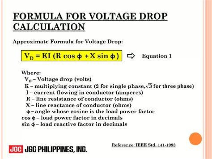 What is the voltage drop when the air conditioner is running?