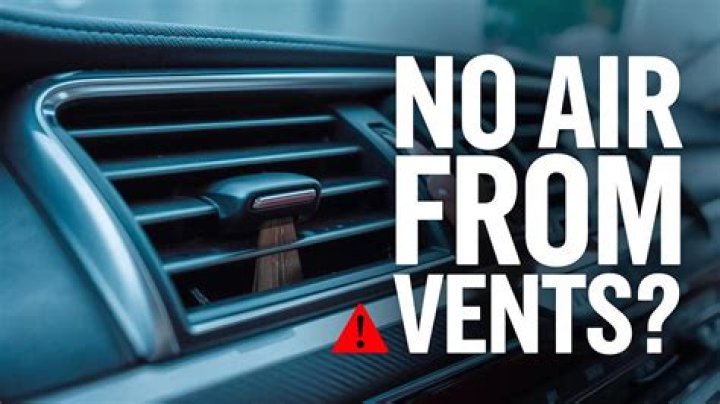 What to do if there is no air coming out of the vents?