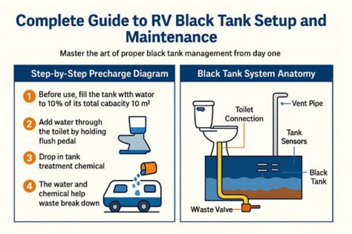 Where are the sensors in a black tank?