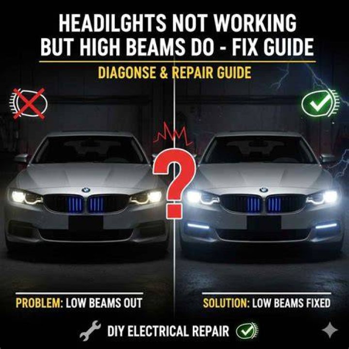 Why do my high beams work but not my headlights?