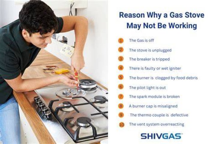 Why is the spark on my gas stove not working?